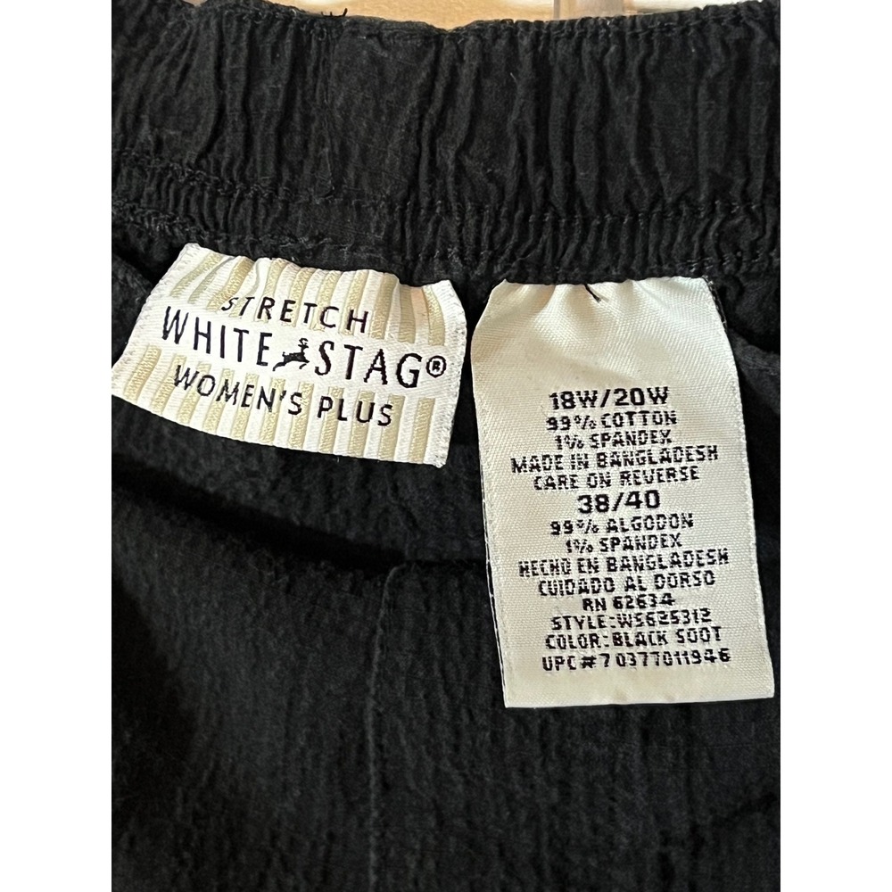 White Stag Shorts 18W/20W Plus Size Gorpcore Textured Black Cargo Pocket - Picture 6 of 6